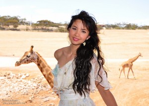 Model with Giraffe